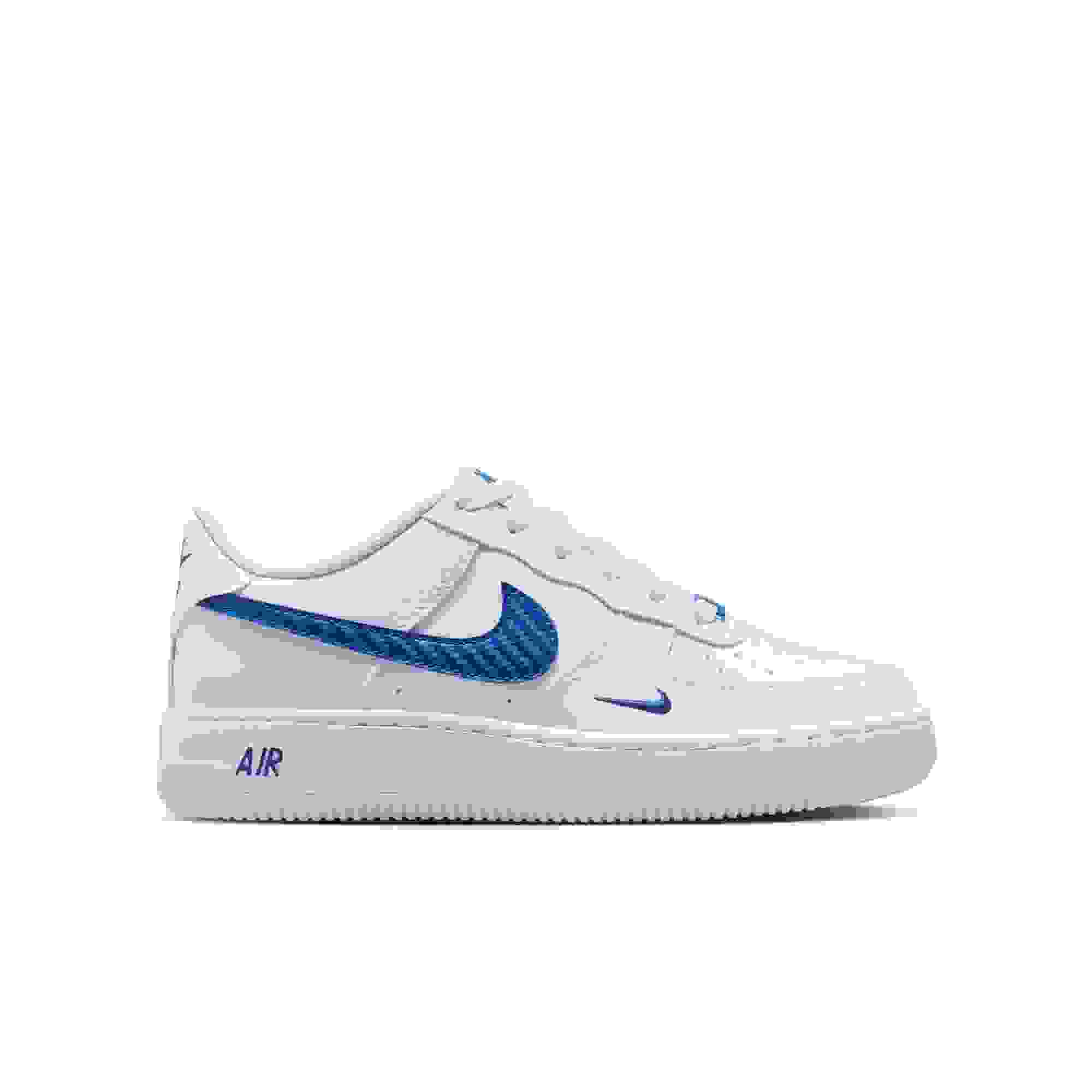 Nike Air Force 1 Tech Essential Grade School Boys' "White/Game Royal" Shoe